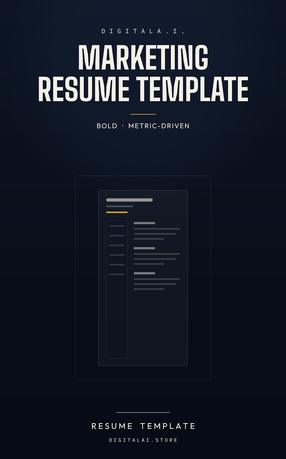 DigitalA.I. Marketing Resume Template