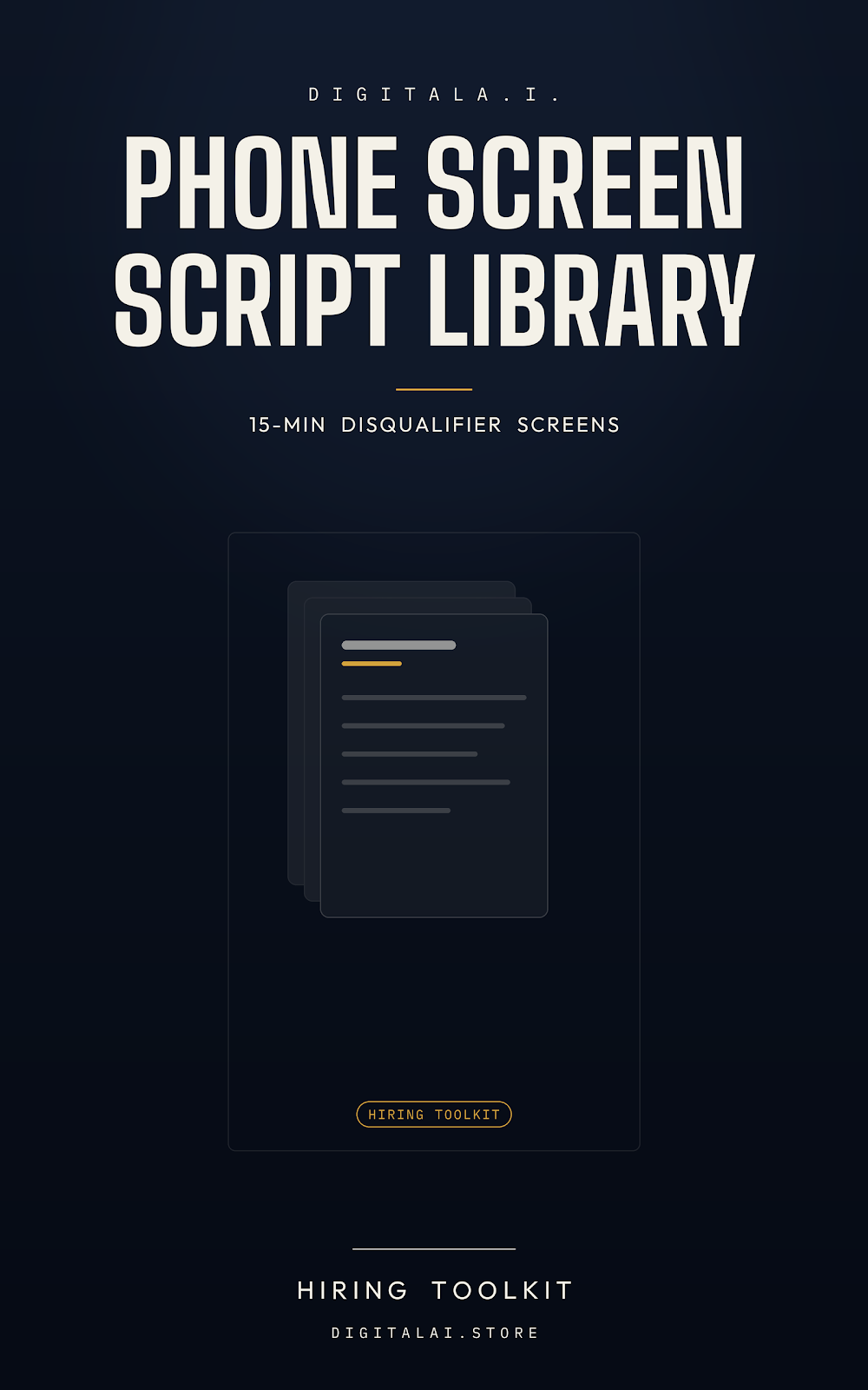 DigitalA.I. Phone Screen Script Library