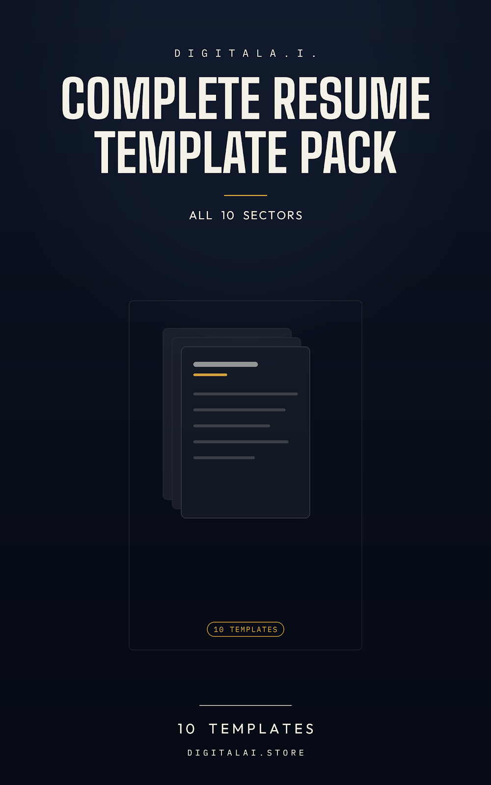 DigitalA.I. Complete Resume Template Pack