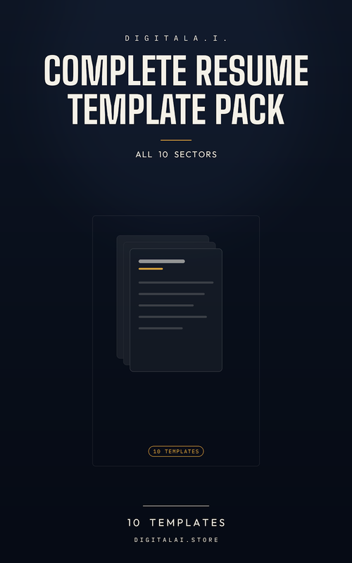 DigitalA.I. Complete Resume Template Pack