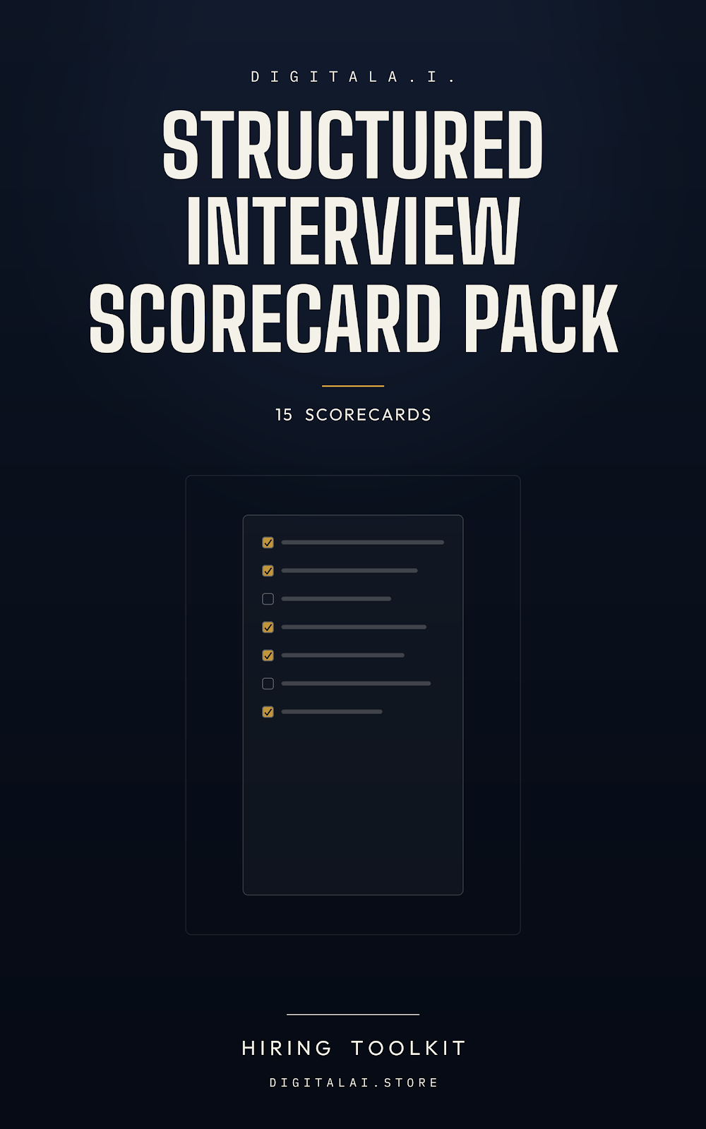 DigitalA.I. Structured Interview Scorecard Pack
