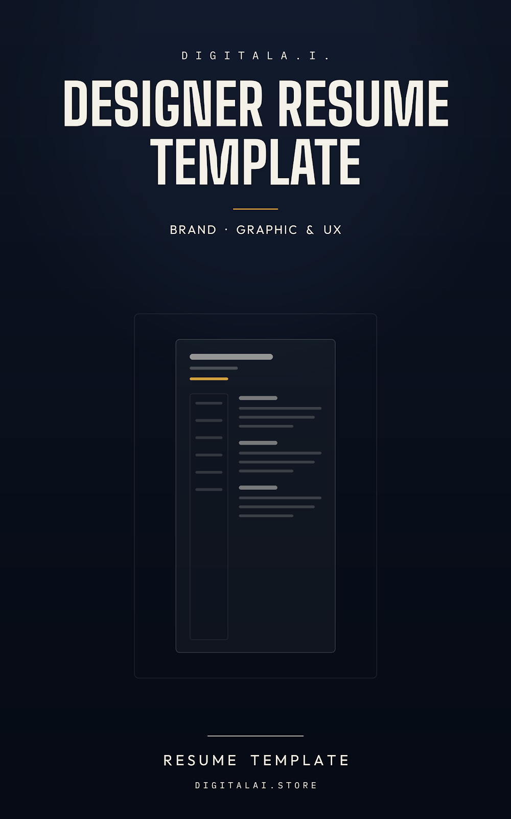 DigitalA.I. Designer Resume Template