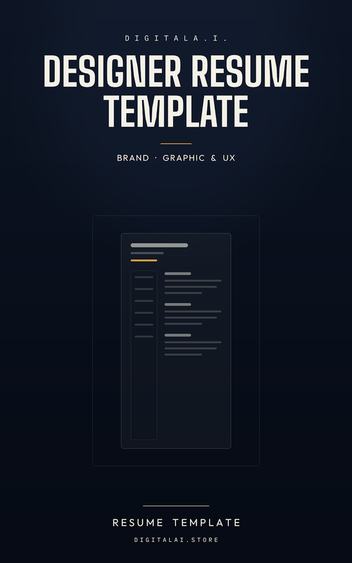 DigitalA.I. Designer Resume Template