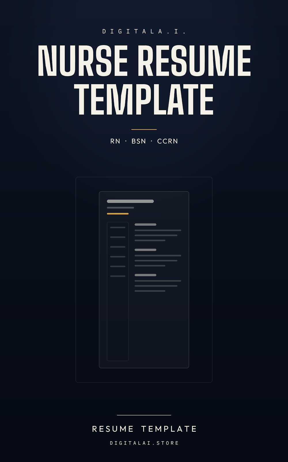 DigitalA.I. Nurse Resume Template