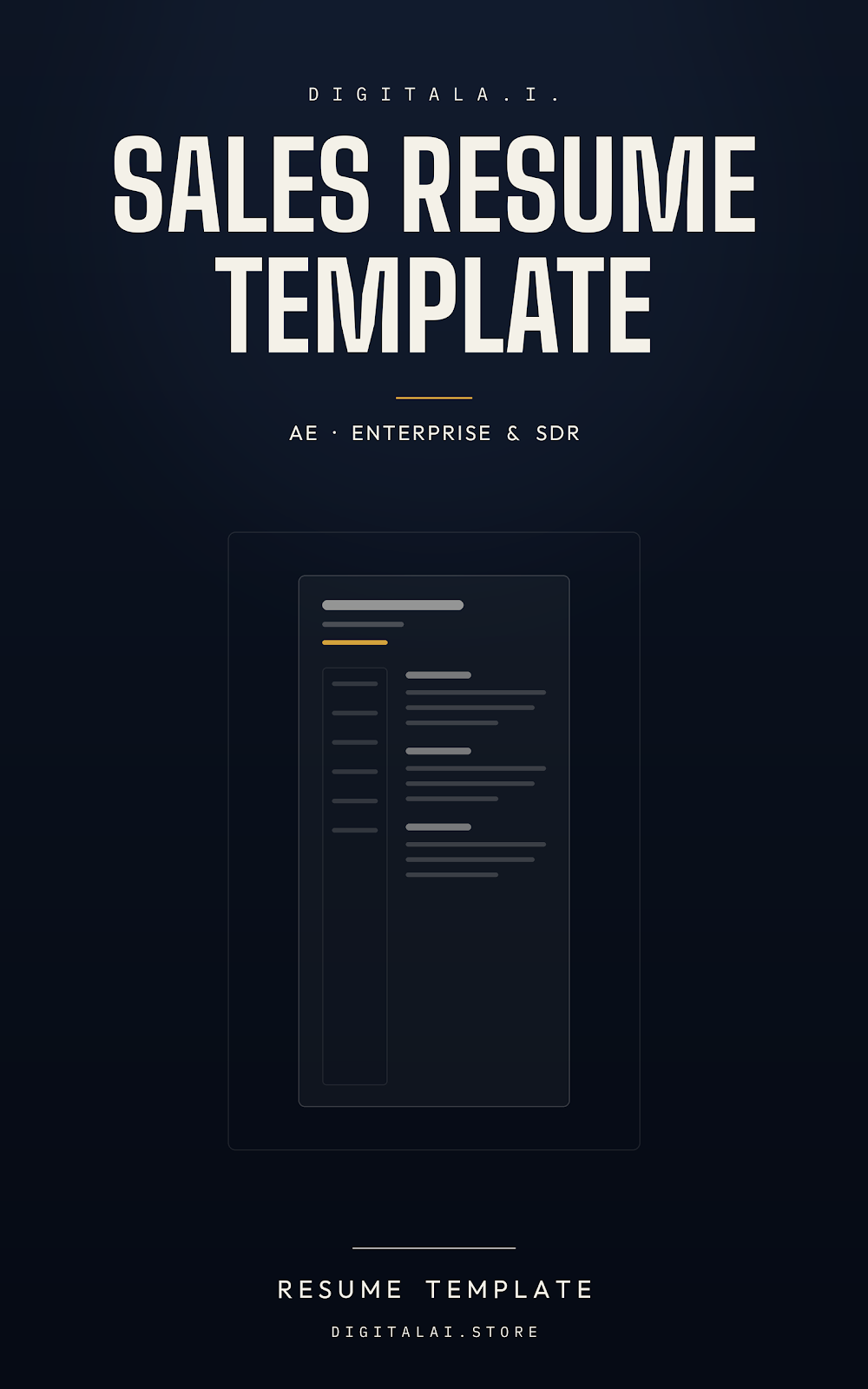 DigitalA.I. Sales Resume Template