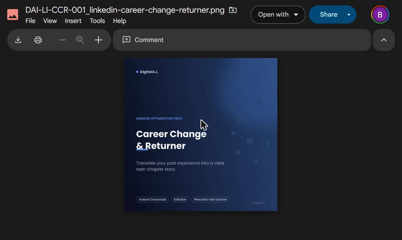Career Change & Returner LinkedIn Optimization Pack