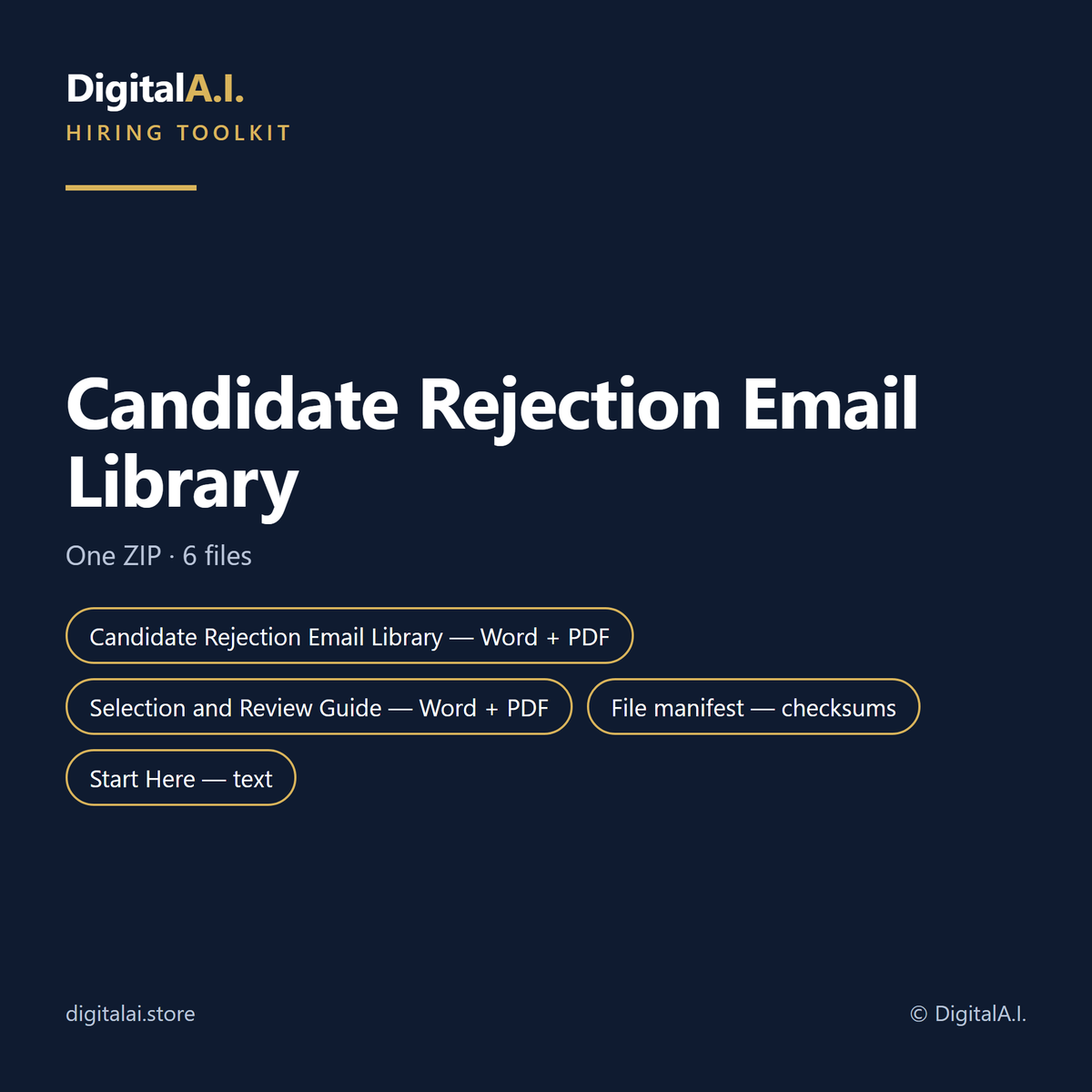 DigitalA.I. Candidate Rejection Email Library
