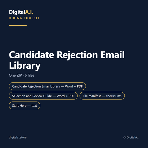 DigitalA.I. Candidate Rejection Email Library