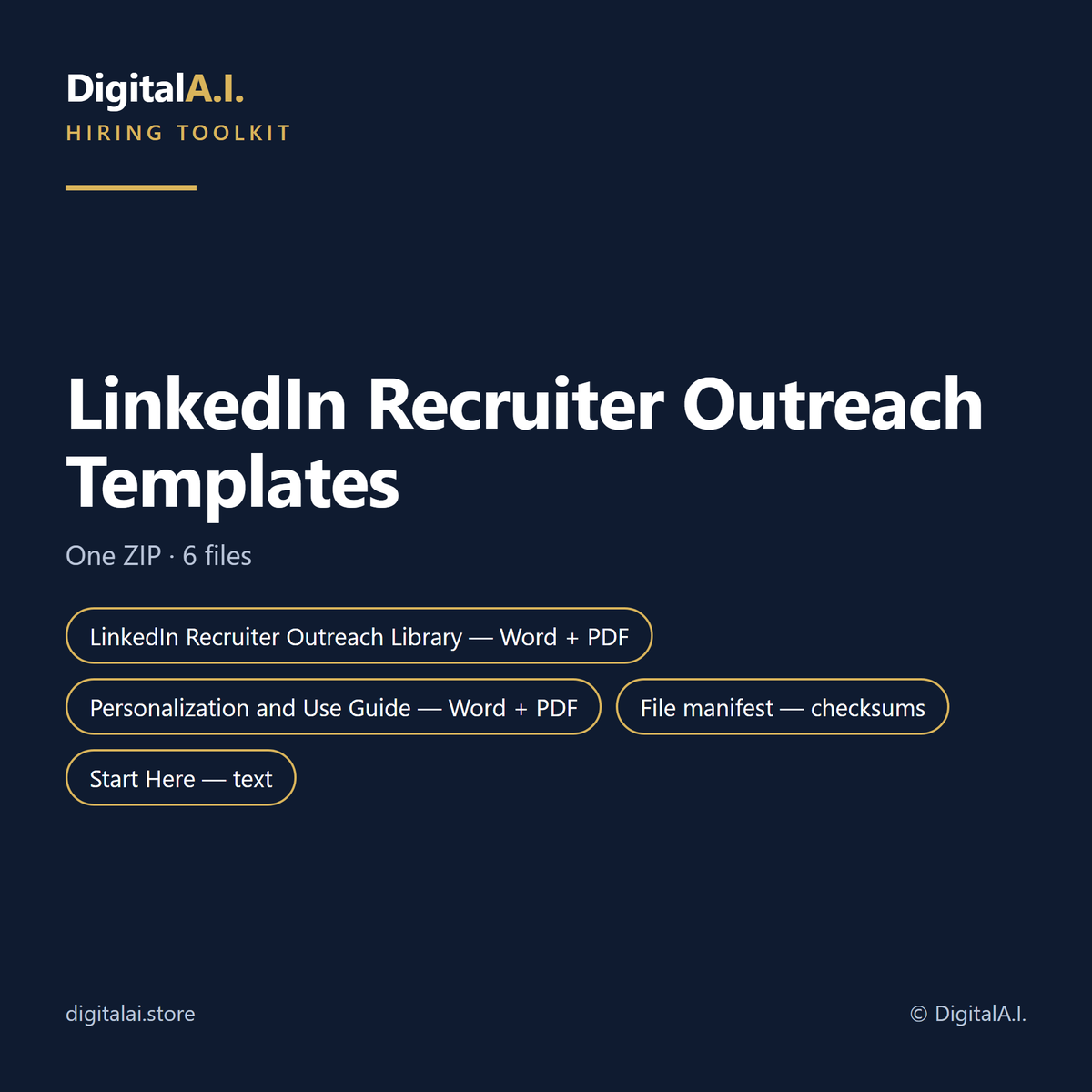 DigitalA.I. LinkedIn Recruiter Outreach Templates