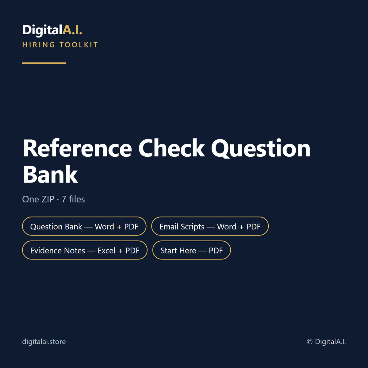 DigitalA.I. Reference Check Question Bank