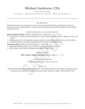 Finance Resume Template — Editable Word + SAMPLE PDF