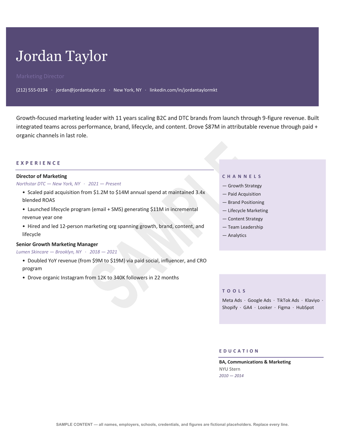 Tech & Creative Resume Pack — 3 Word Templates + SAMPLE PDFs
